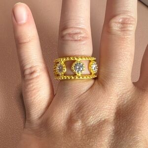 Freida Rothman KALEIDOSCOPE CUTOUT CIGAR BAND RING